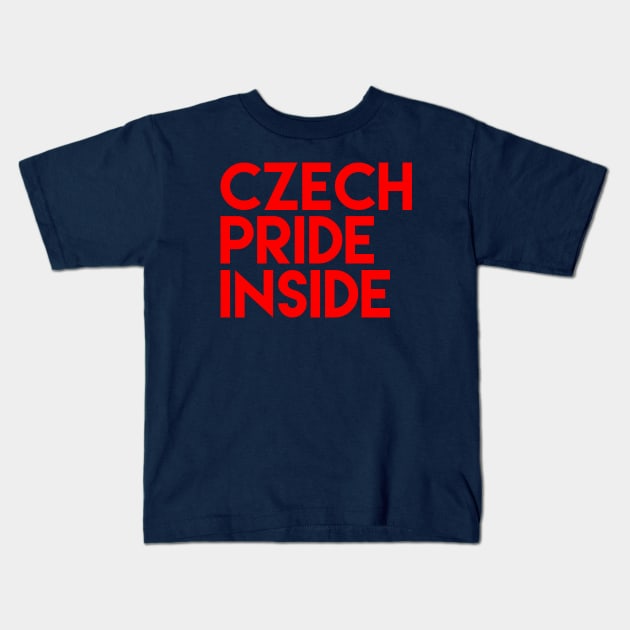 Czech Pride Inside Kids T-Shirt by MessageOnApparel